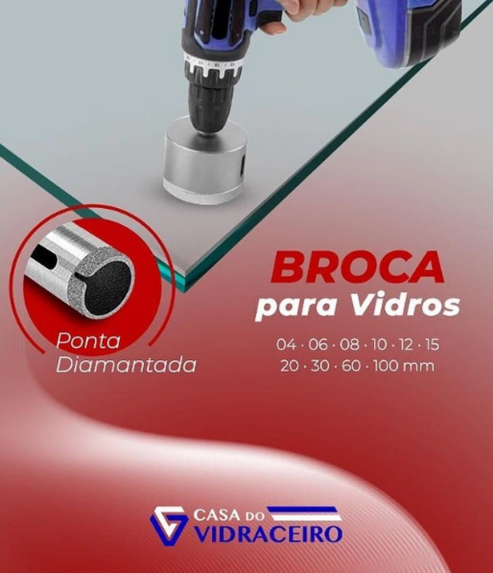 Broca para vidros – Ponta diamantada
