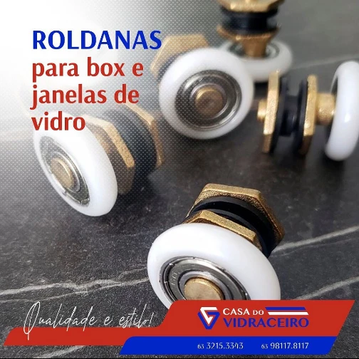 Roldanas para Box e Janelas de Vidro